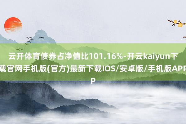 云开体育债券占净值比101.16%-开云kaiyun下载官网手机版(官方)最新下载IOS/安卓版/手机版APP