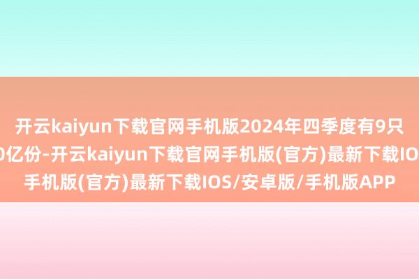开云kaiyun下载官网手机版2024年四季度有9只基金的净申购破损100亿份-开云kaiyun下载官网手机版(官方)最新下载IOS/安卓版/手机版APP