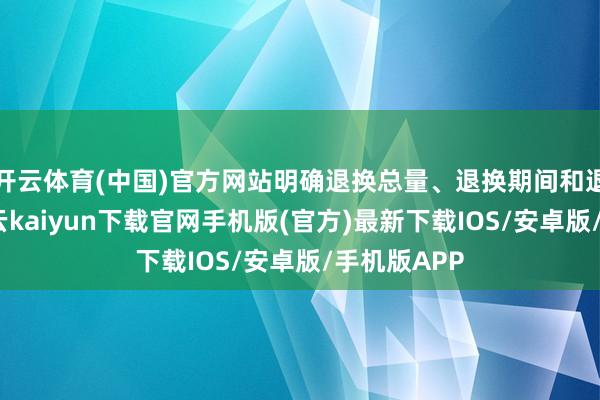 开云体育(中国)官方网站明确退换总量、退换期间和退换时序-开云kaiyun下载官网手机版(官方)最新下载IOS/安卓版/手机版APP