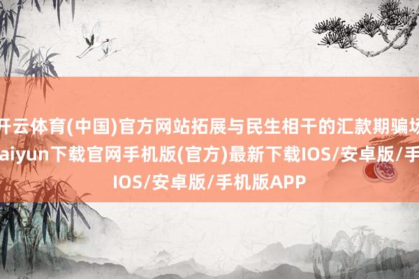 开云体育(中国)官方网站拓展与民生相干的汇款期骗场景-开云kaiyun下载官网手机版(官方)最新下载IOS/安卓版/手机版APP